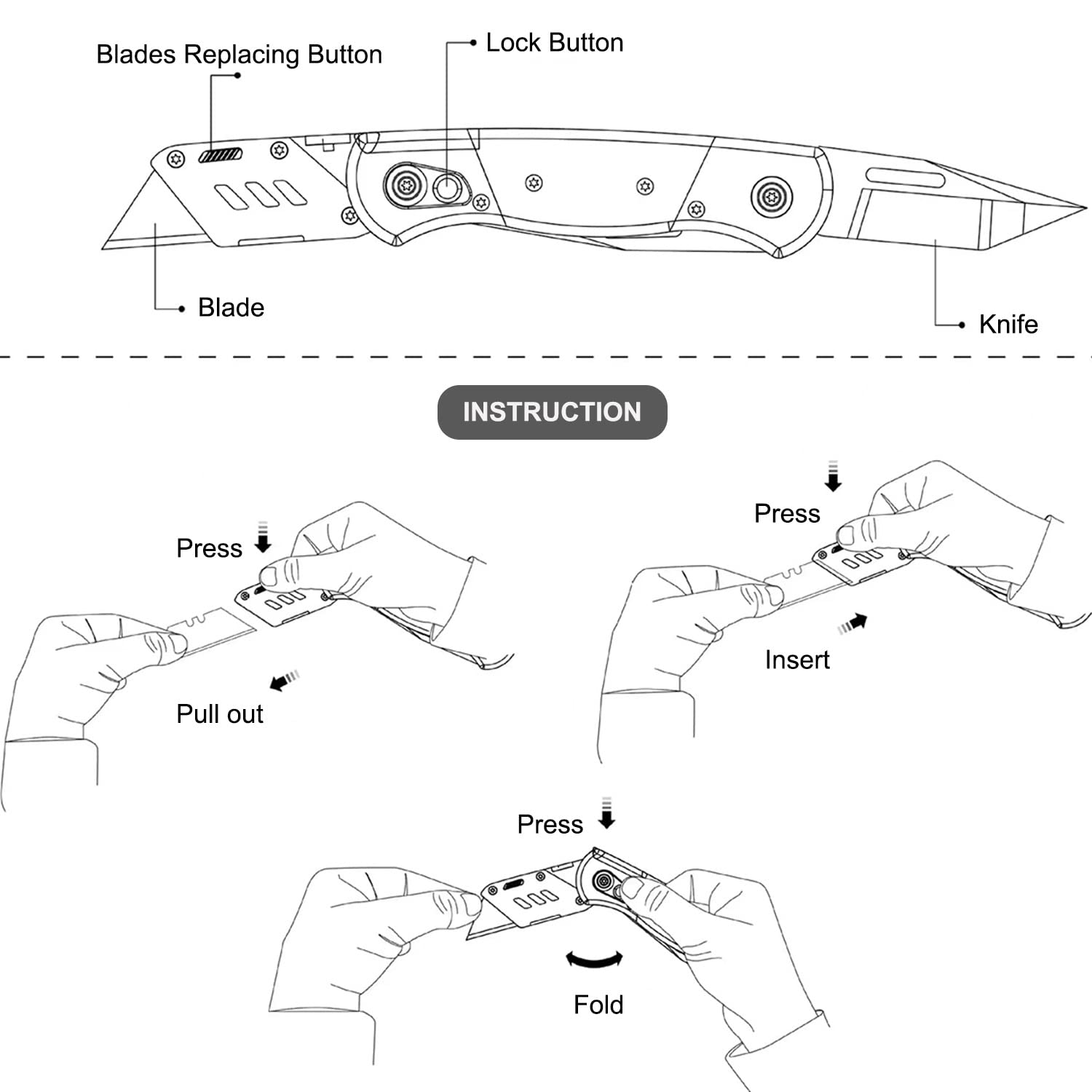 Pocket knife gift set for men, ideal for versatile tasks.
