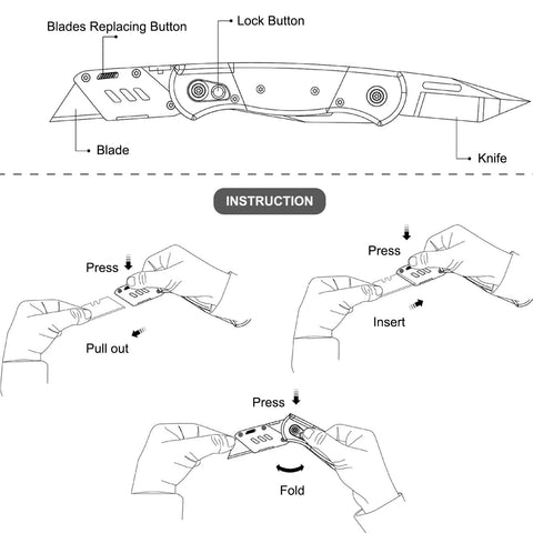 Pocket knife gift set for men, ideal for versatile tasks.