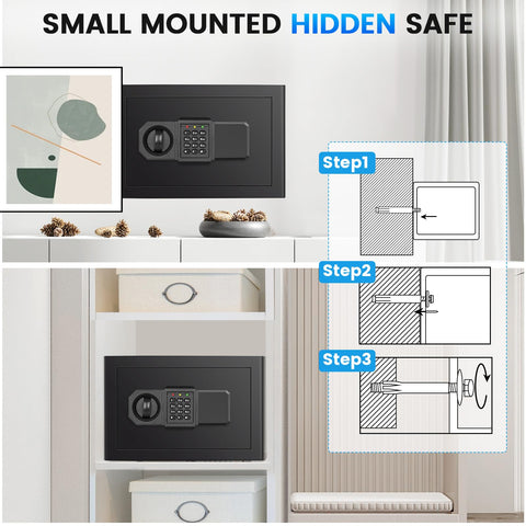 Pockrif small safe box packaging includes spare keys for backup access.