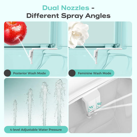POCALAND dual nozzles retractable for easy storage and quick cleanliness readiness.