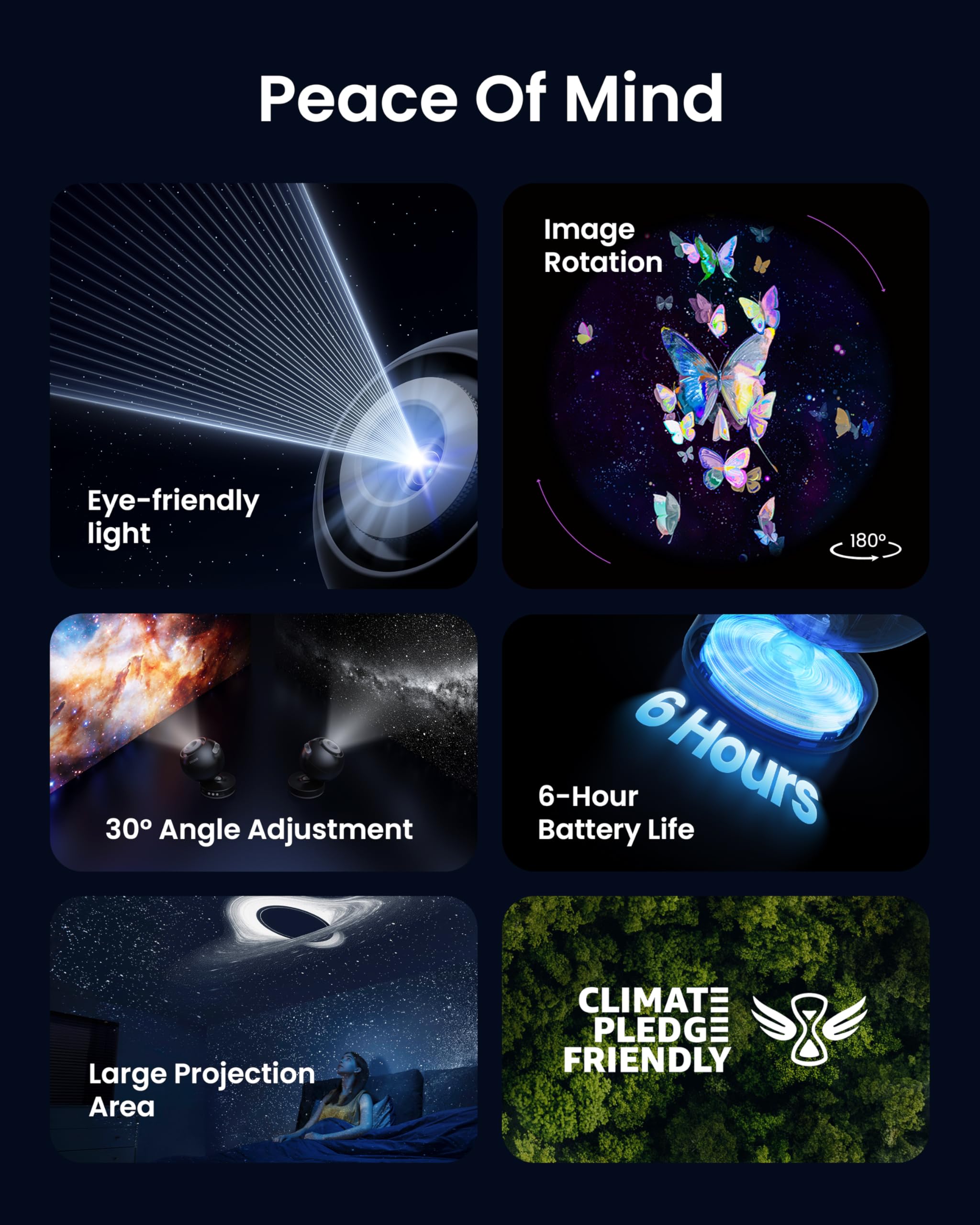POCOCO disc rotation feature adds dynamic sky movement to your room