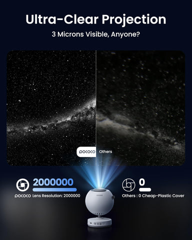 POCOCO Galaxy Star Projector disc collection highlighting constellations for immersive stargazing.
