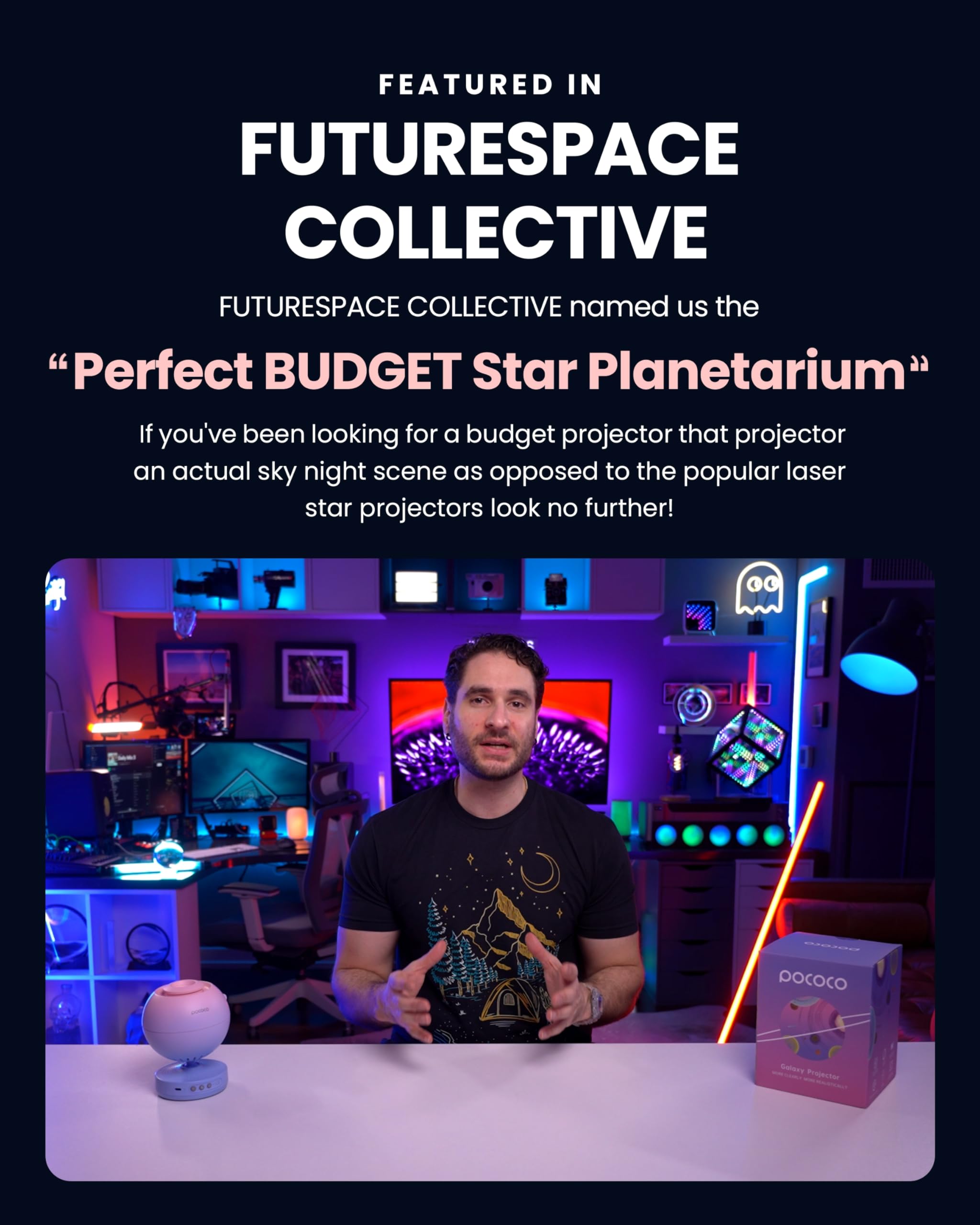 POCOCO Galaxy Star Projector timer options 15/30/60 minutes for sessions.