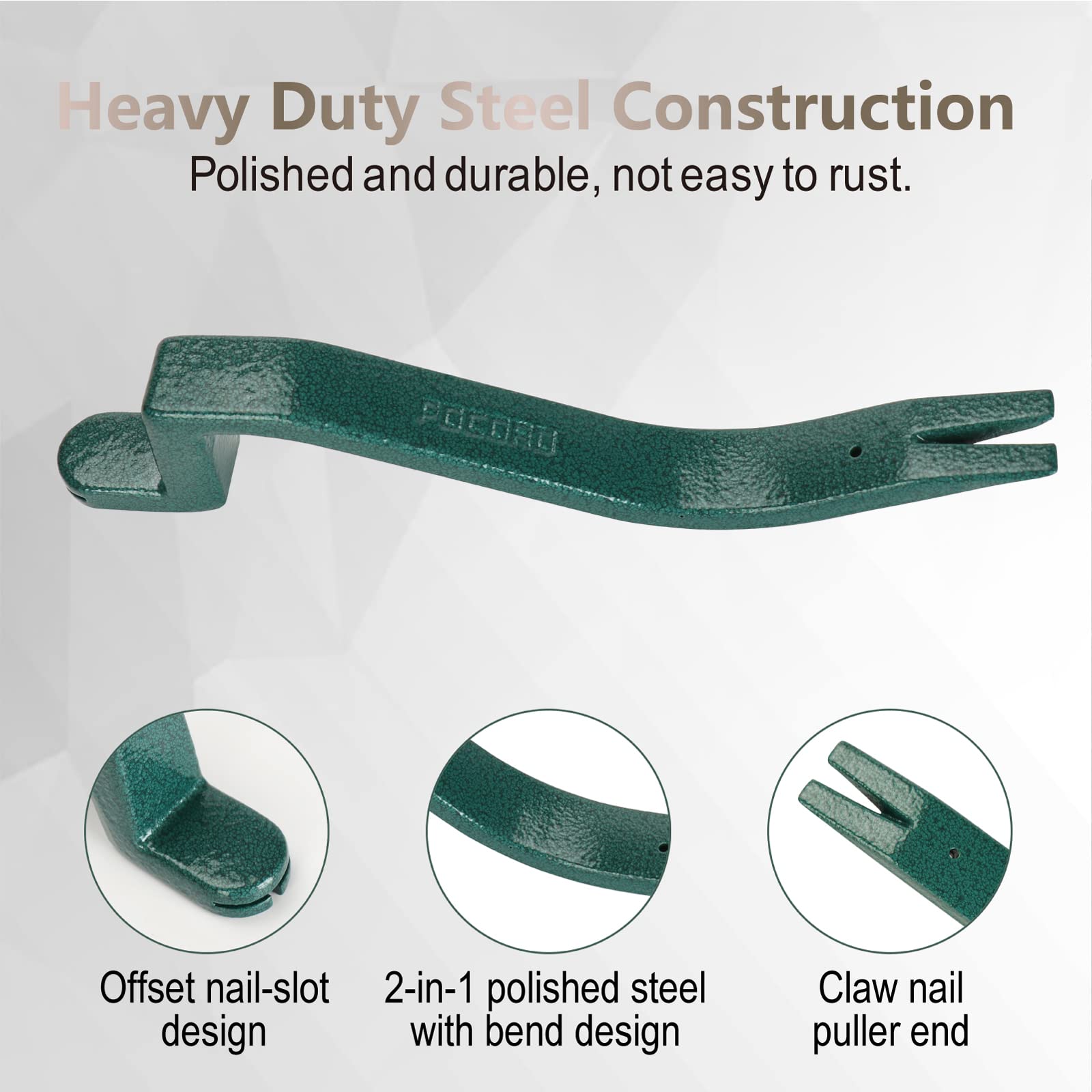 POCORO shingle nail-puller with claw tip for easy nail extraction