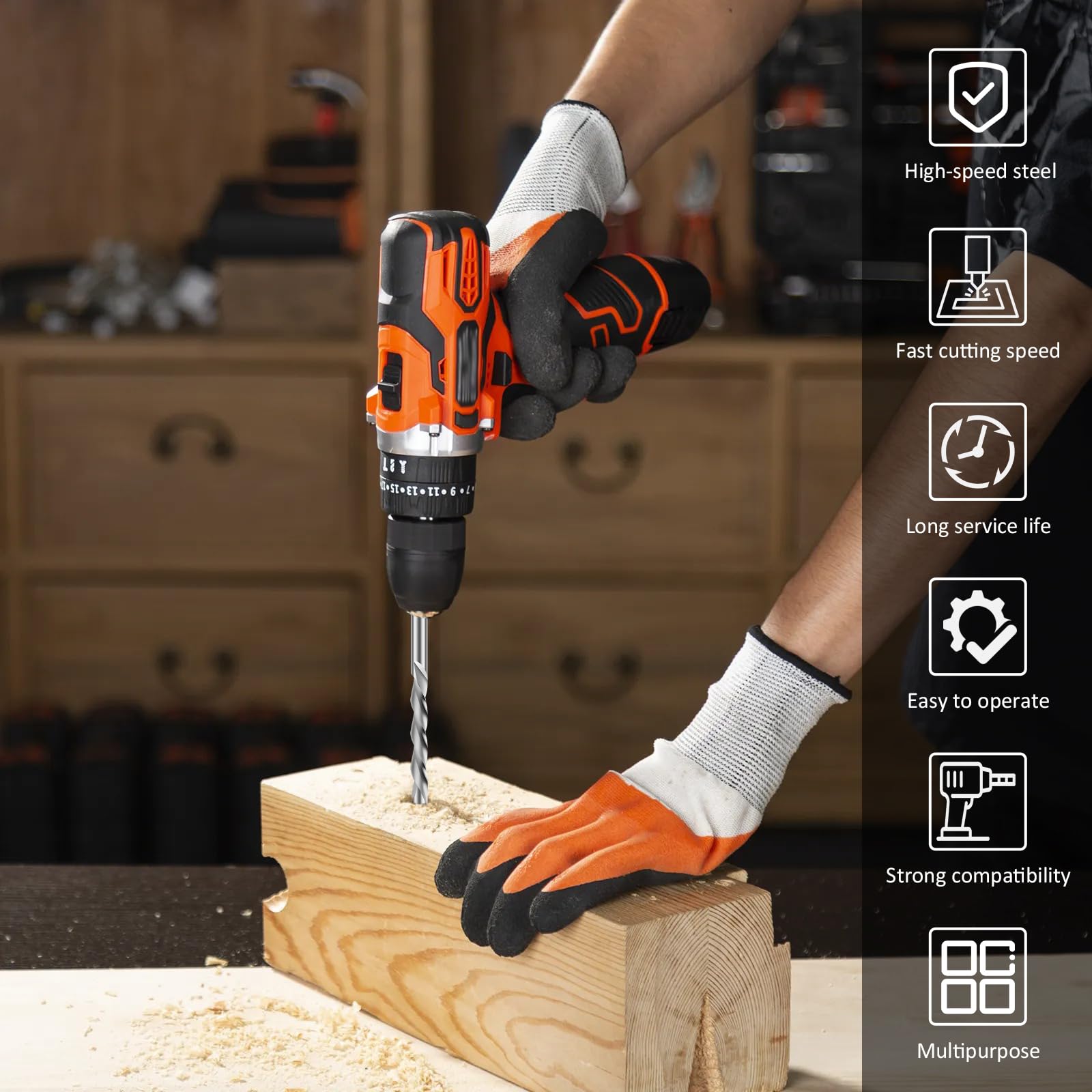 PoDhey drywall bit kit packaging and organization for easy storage.