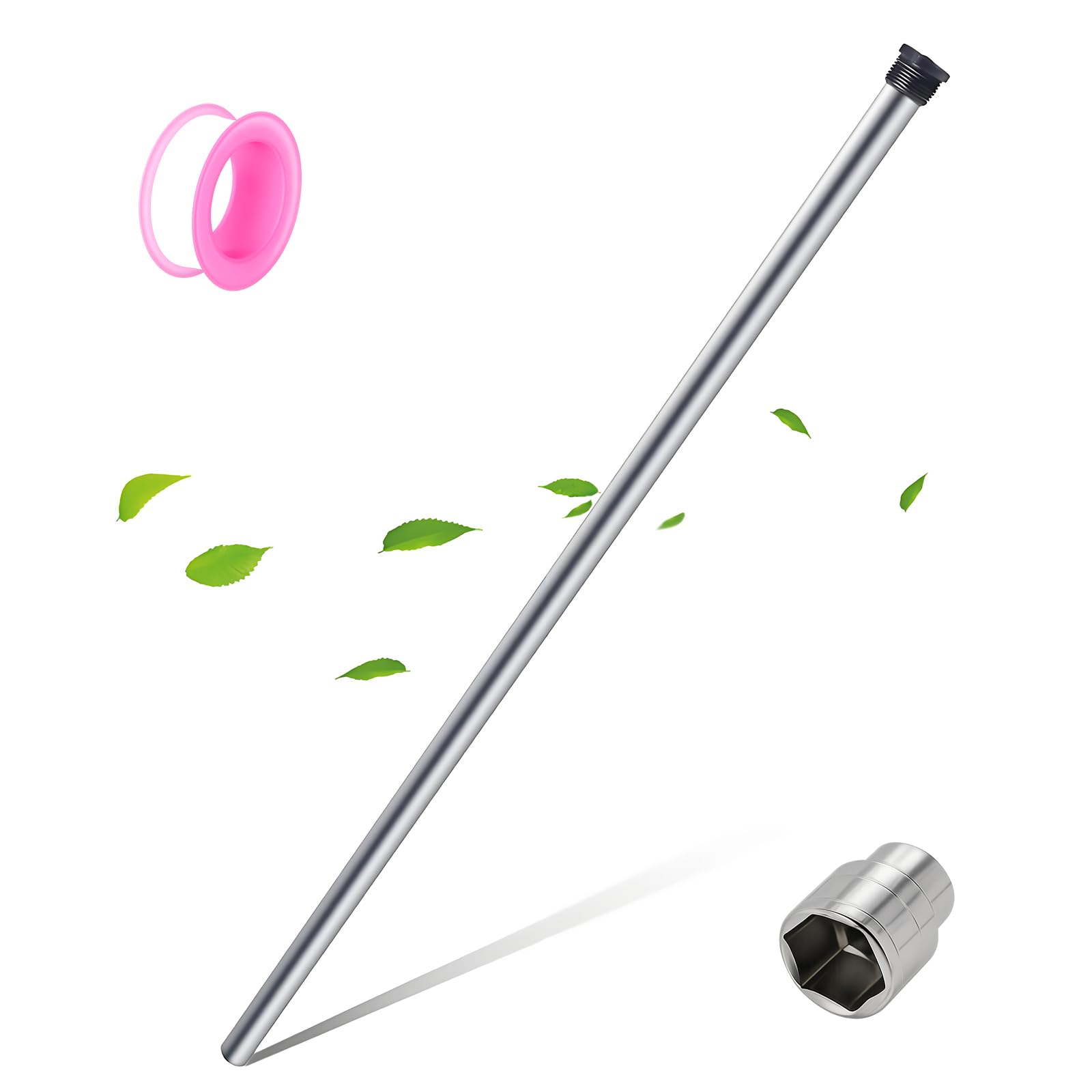 Podoy magnesium anode rod 44-inch installed in a water heater for odor reduction.