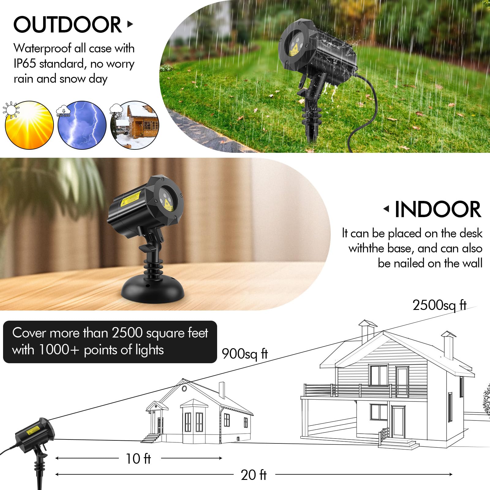 Poeland stake extension supports stable setup on lawns and patios.