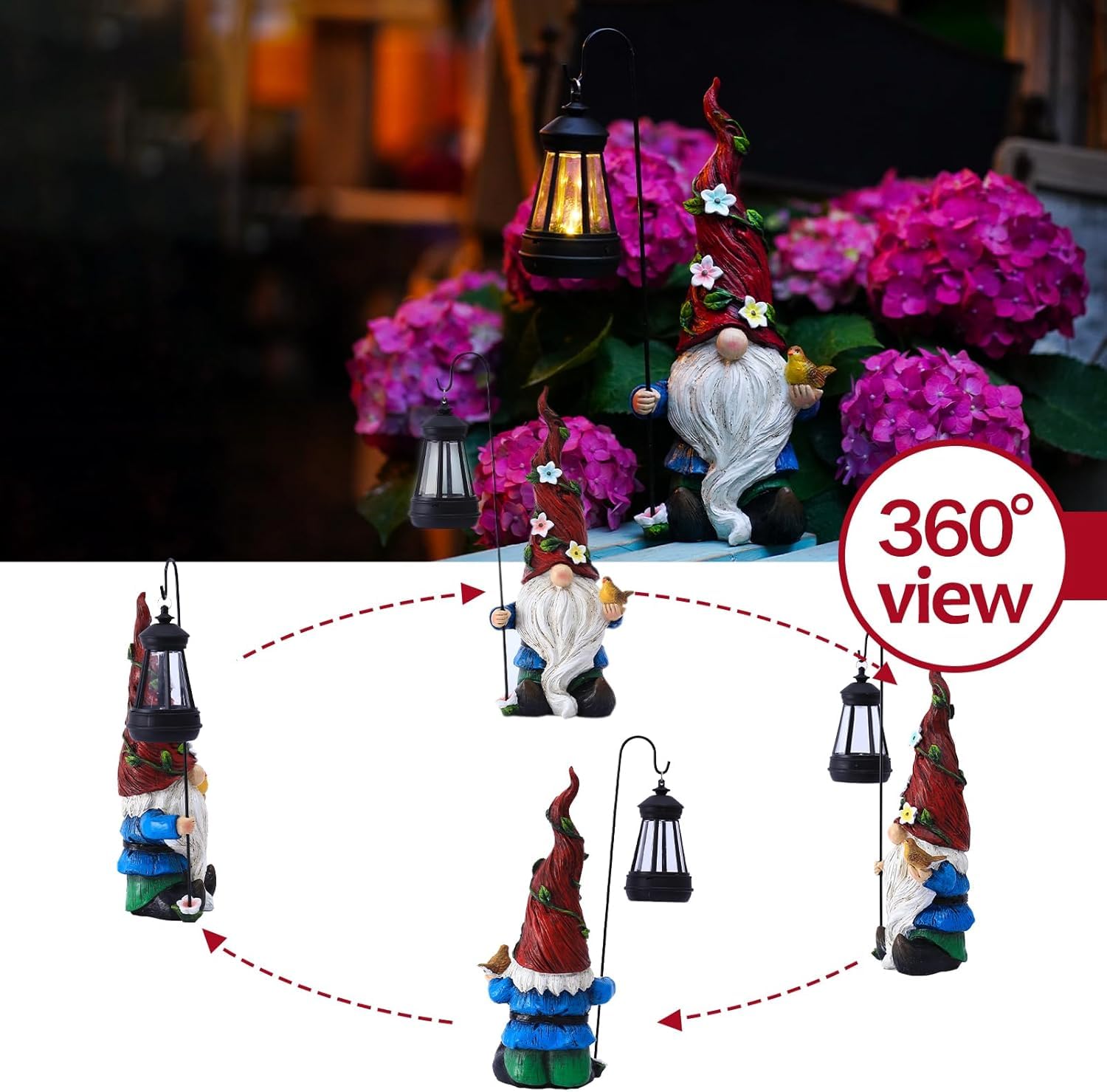 Pohabery solar powered lantern gift for garden lovers