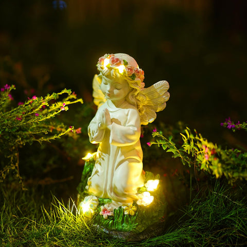 Pohabery patio angel decor ideal for garden patio or poolside display.