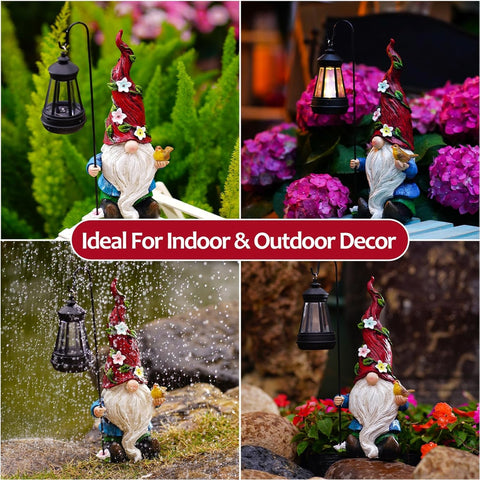Pohabery compact outdoor gnome statue for yard display