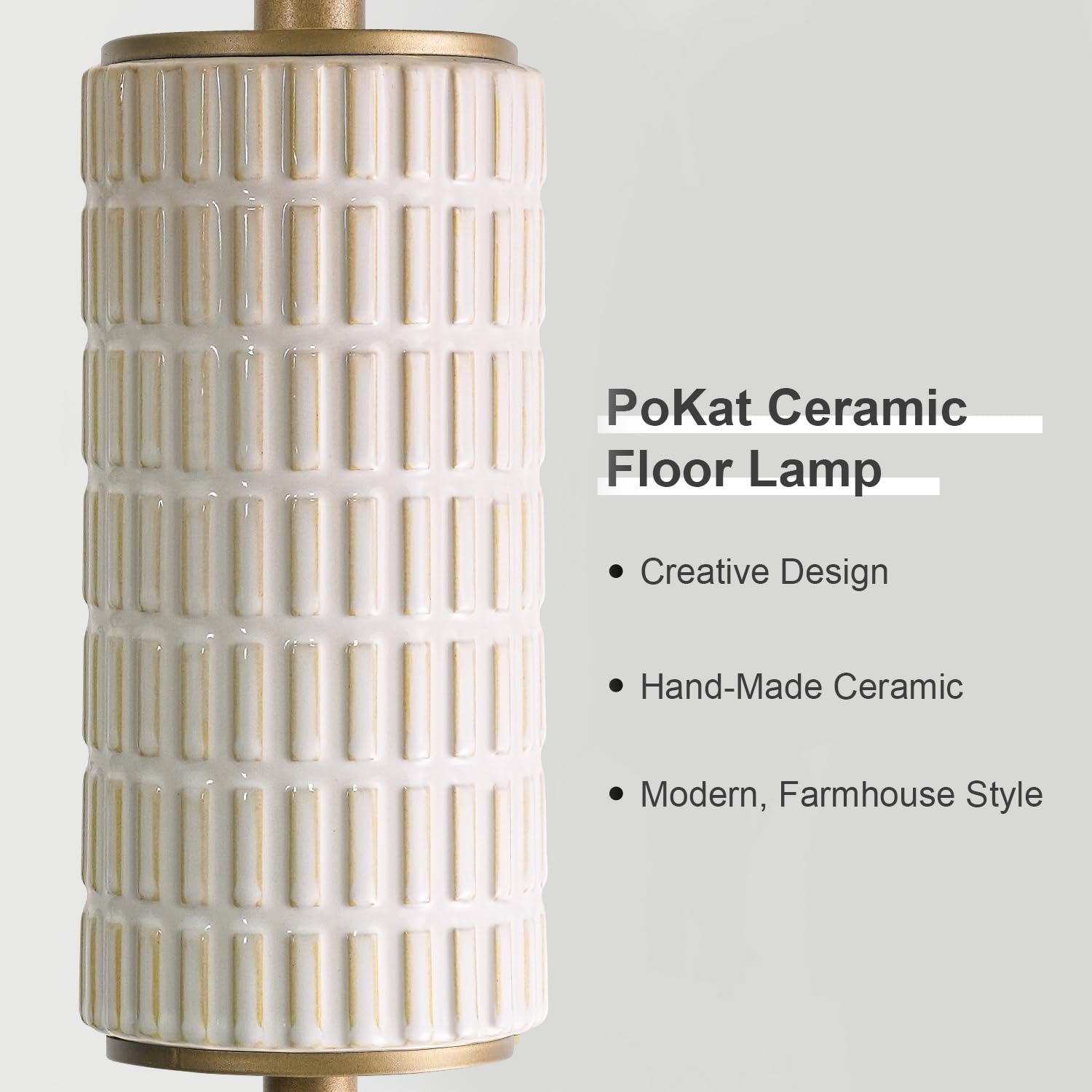 Pokat floor lamp pole in antique gold complements traditional decor beautifully.