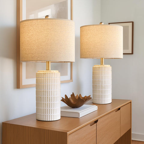 PoKat compact lamps fit on desks and consoles without overpowering space.