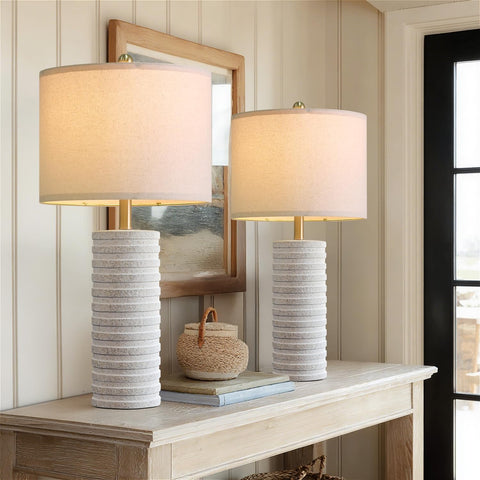PoKat living room lamps on console table create balanced ambiance