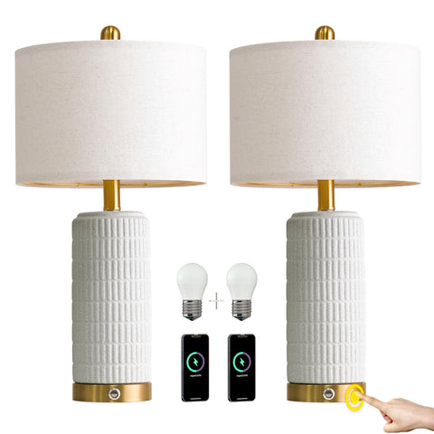 PoKat two pack bedside lamps create balanced lighting on both sides