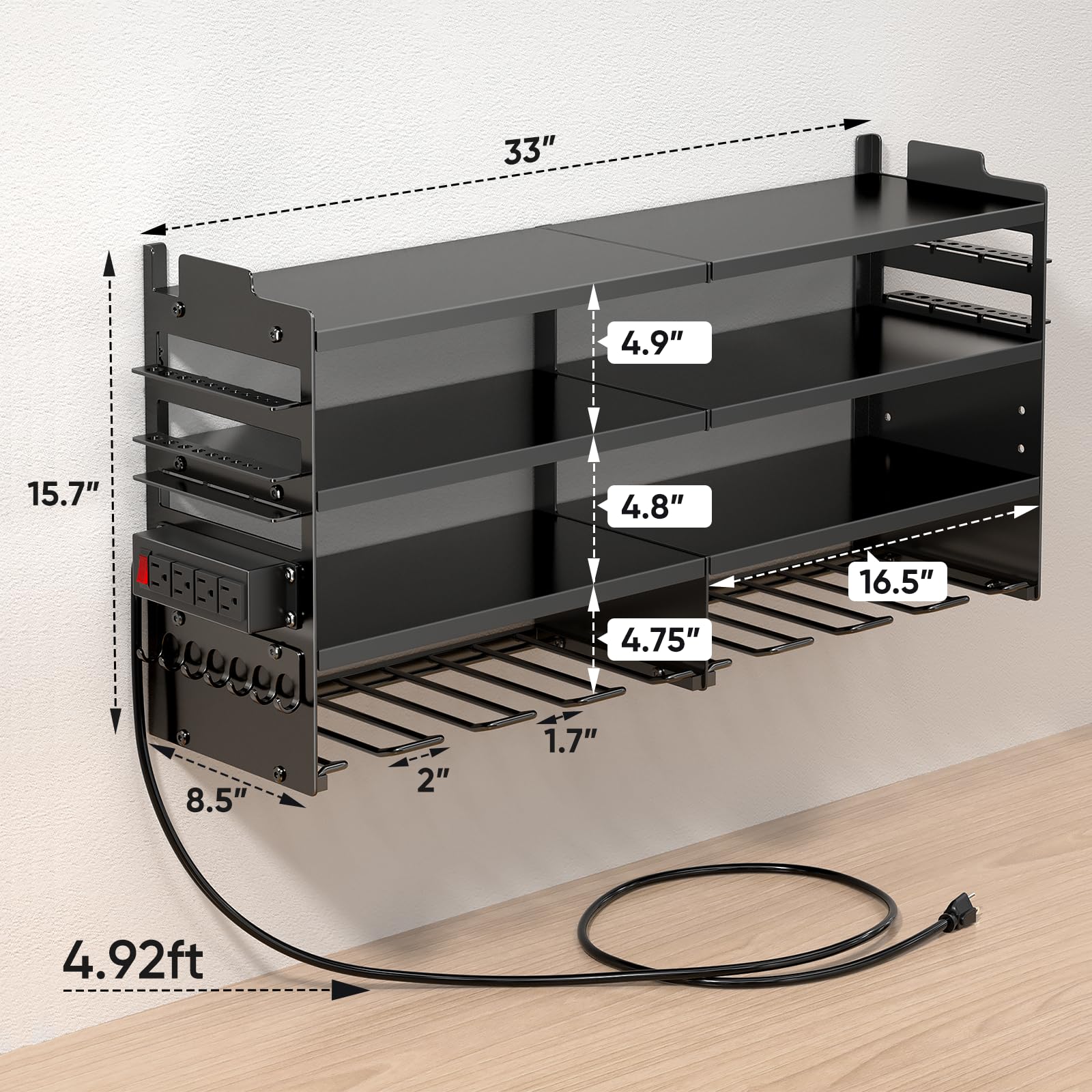 POKIPO cordless drill holders maximize efficiency with organized charging.