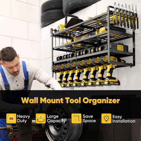 POKIPO four-layer rack keeps heavy tools organized and accessible