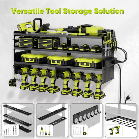POKIPO heavy-duty metal rack with 600lbs capacity for durable storage.