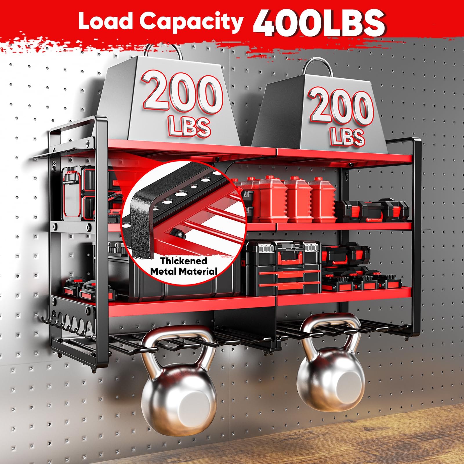 POKIPO Upgrade bottom tier drill slots keep cordless drills organized.