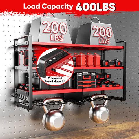 POKIPO Upgrade bottom tier drill slots keep cordless drills organized.