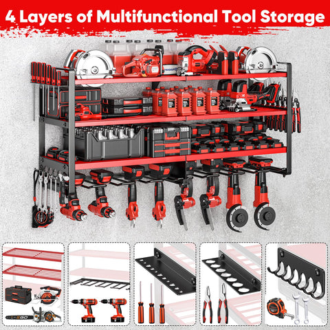 POKIPO Upgrade side tool racks provide dedicated spots for hand tools.
