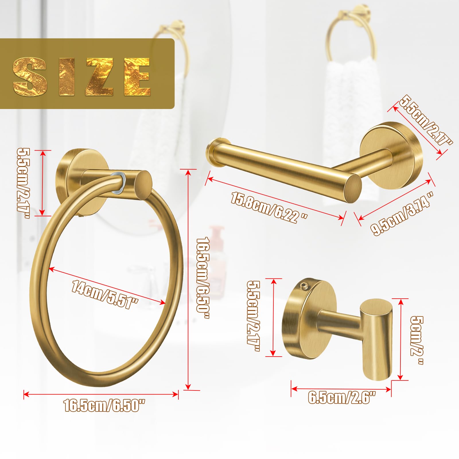 Close-up of the brushed gold finish on PokShow hardware enhances durability and elegance.