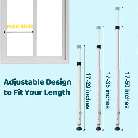 POKUSI lock bar installed on window security, highlighting versatile use.