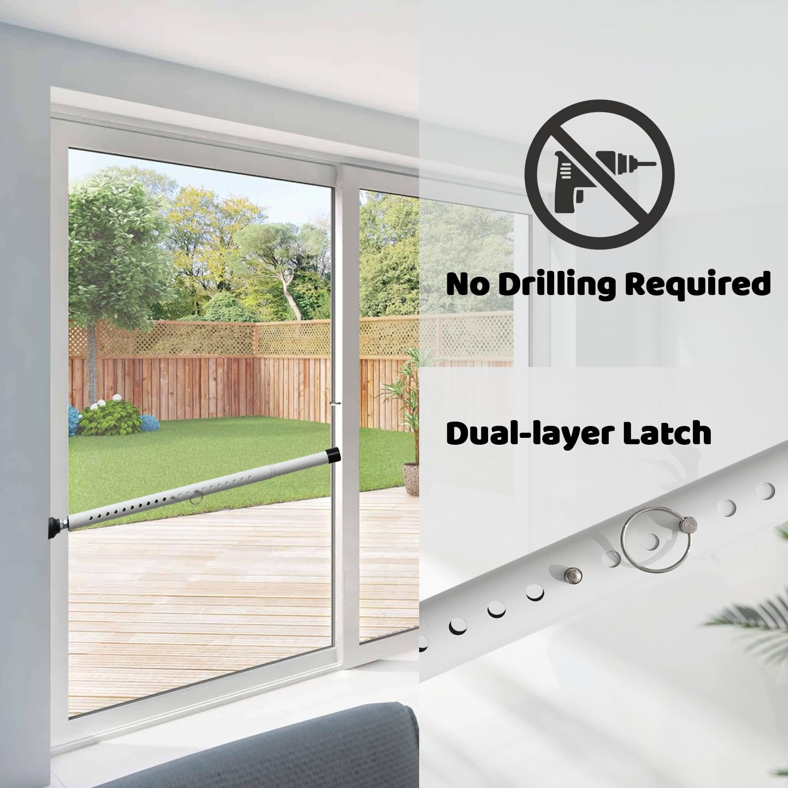POKUSI white finish complements modern doors while providing robust protection.