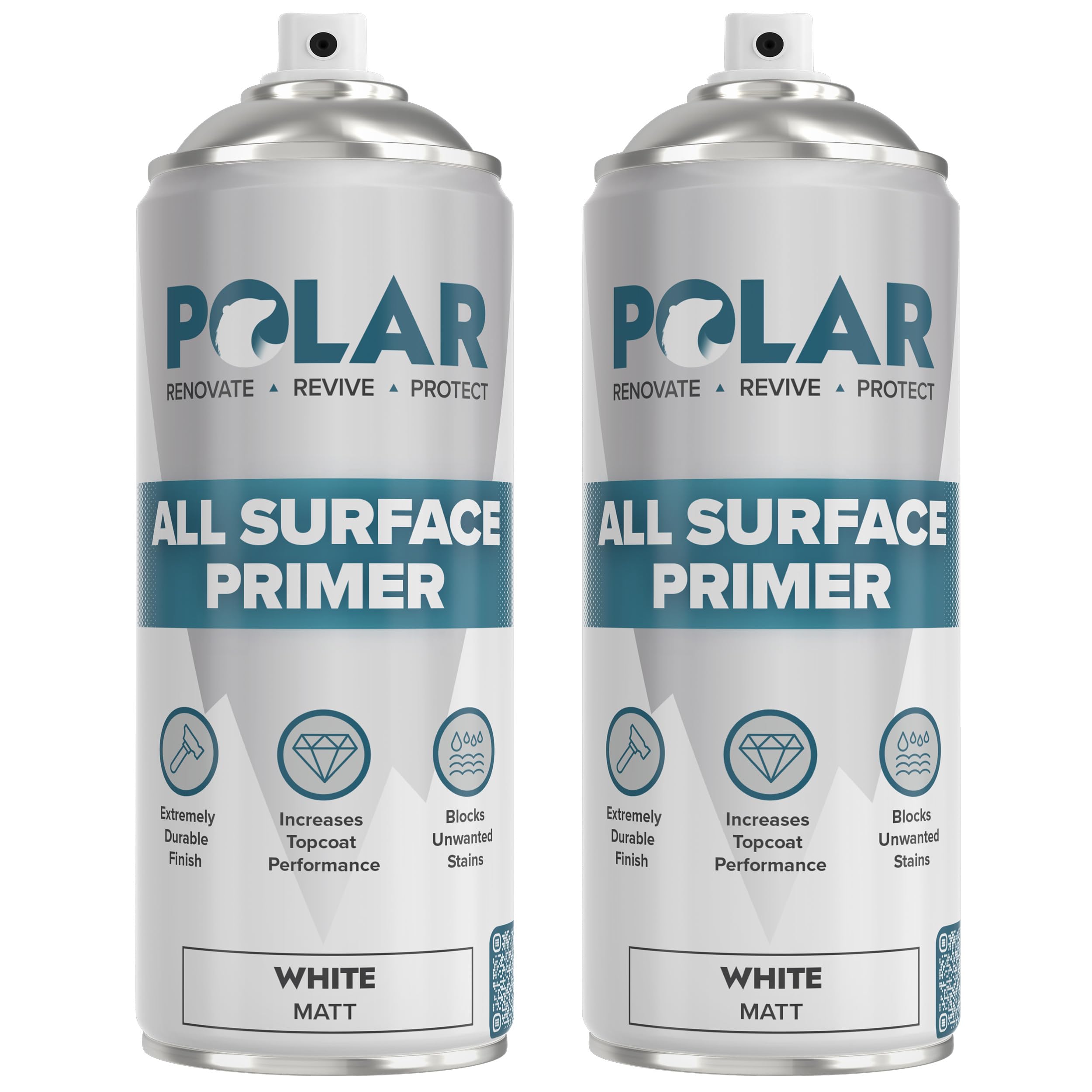 Polar All Surface Primer Matte White bottle ready for universal surface prep and topcoat adhesion