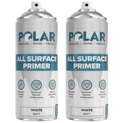 Polar All Surface Primer Matte White bottle ready for universal surface prep and topcoat adhesion