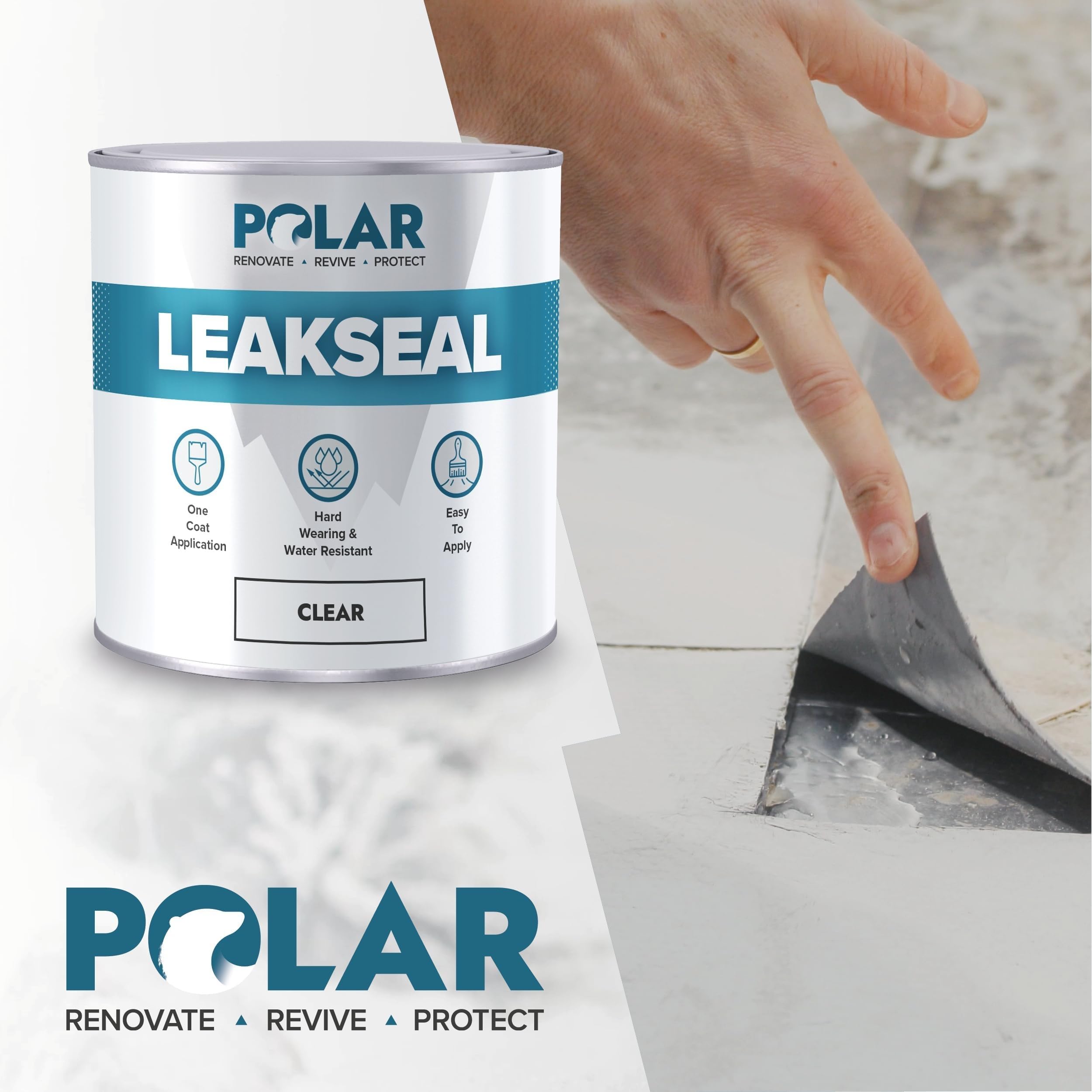 Polar LeakFix applying on a flat roof for quick crack sealing