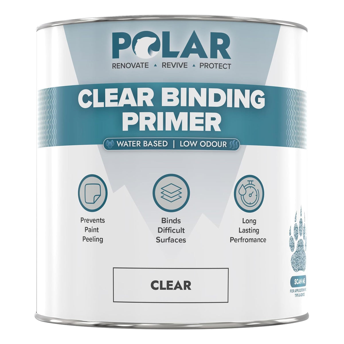 Polar Clear Binding Primer on drywall seals peeling surfaces for a smooth base