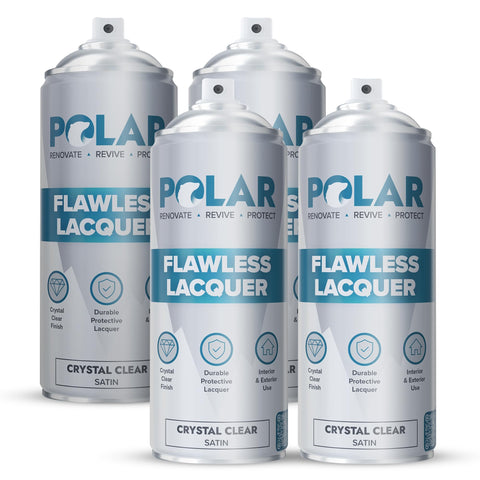 Polar Clear Matte Lacquer Spray on wood provides a durable matte finish