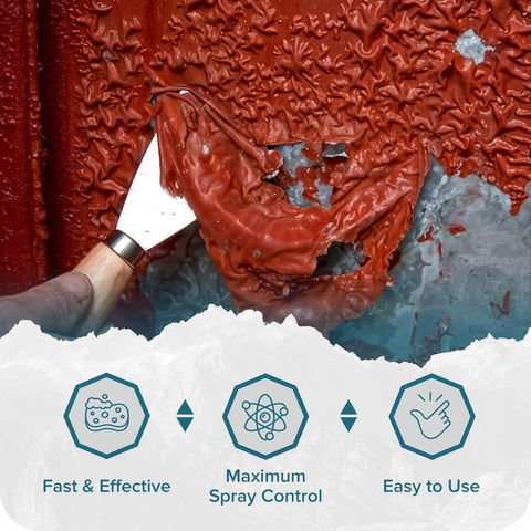 Polar Paint & Varnish Stripper on engine components showing residue softening
