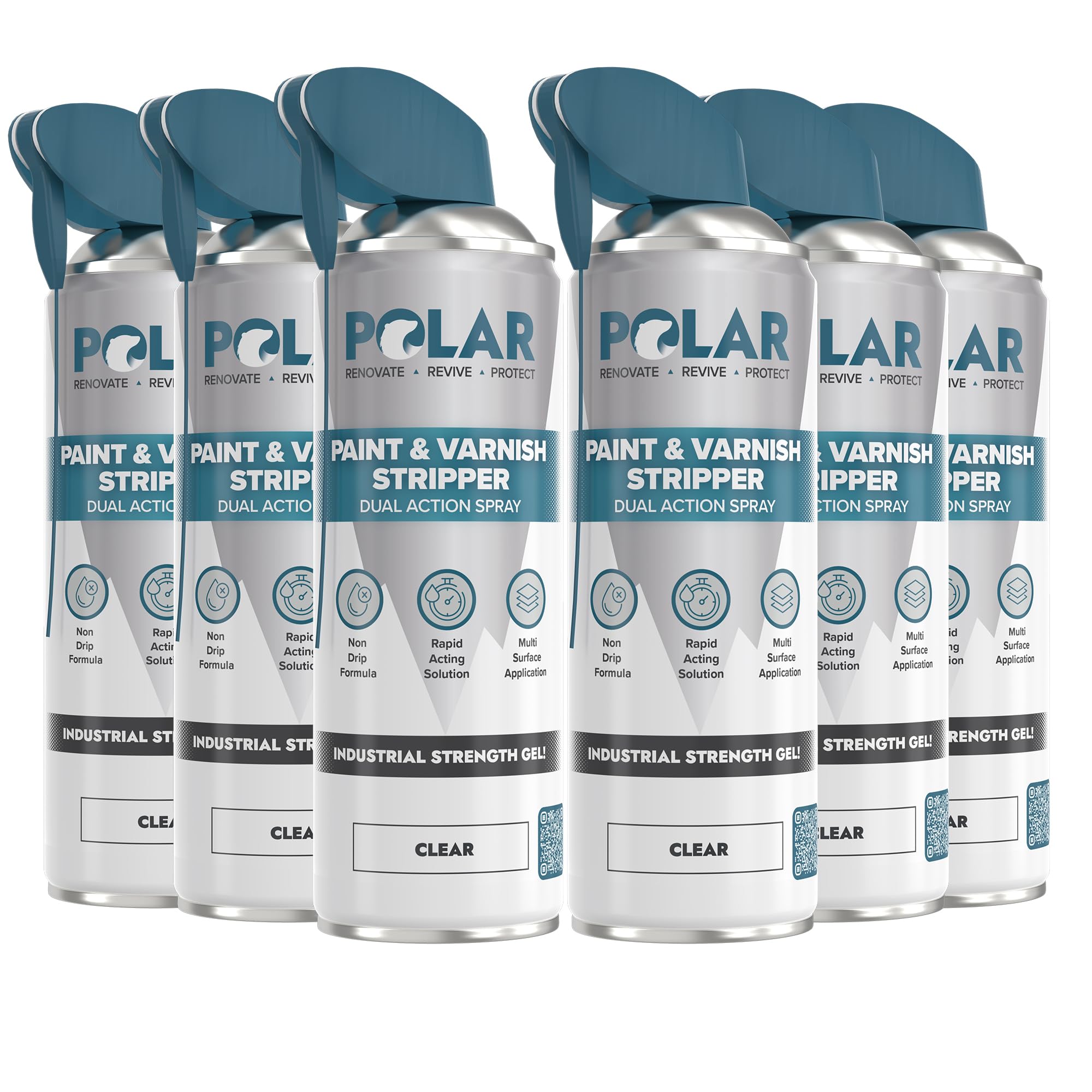 Polar Paint & Varnish Stripper gel coverage on a vertical surface for thorough removal