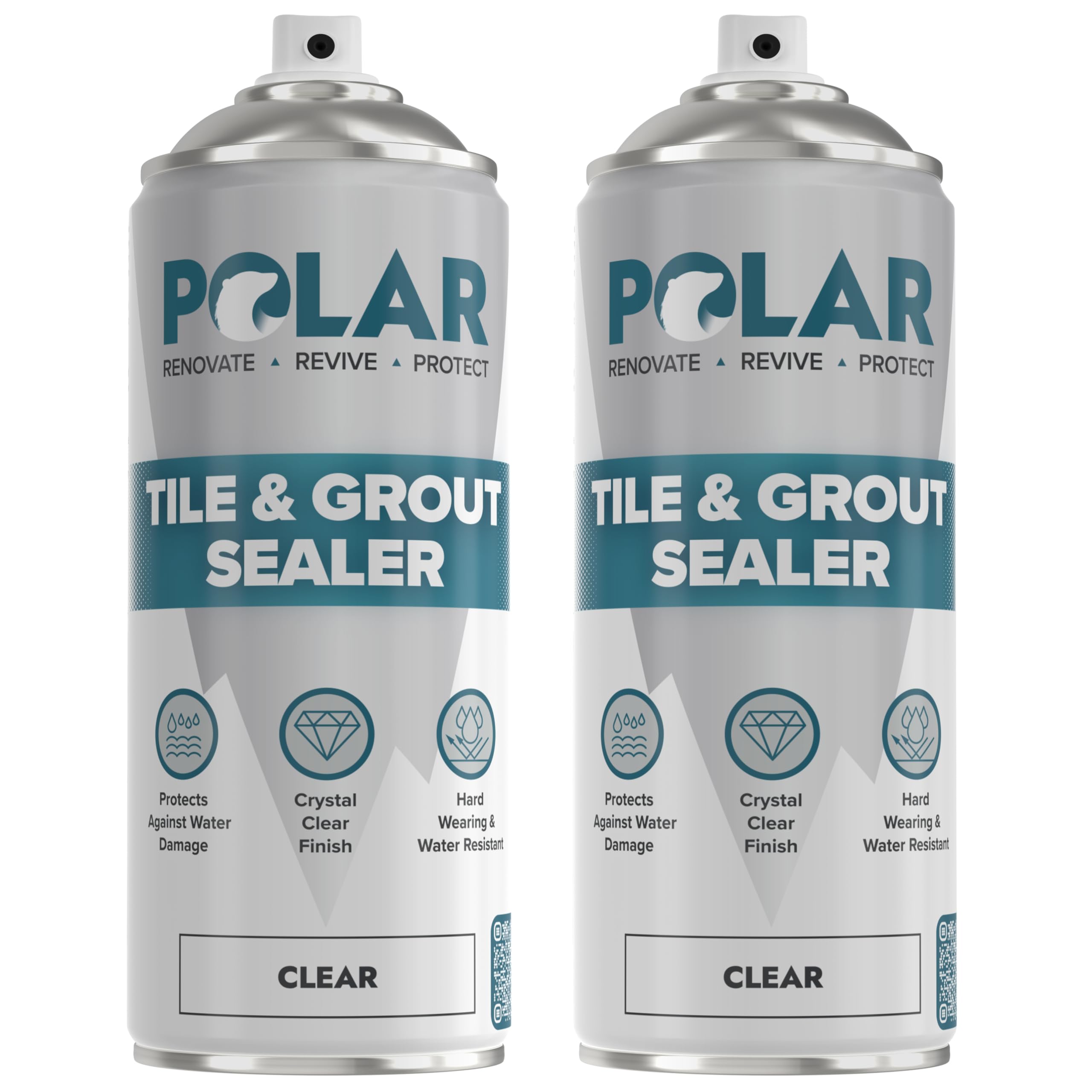 Polar Tile & Grout Sealer clear spray bottle protects tiles with moisture resistance