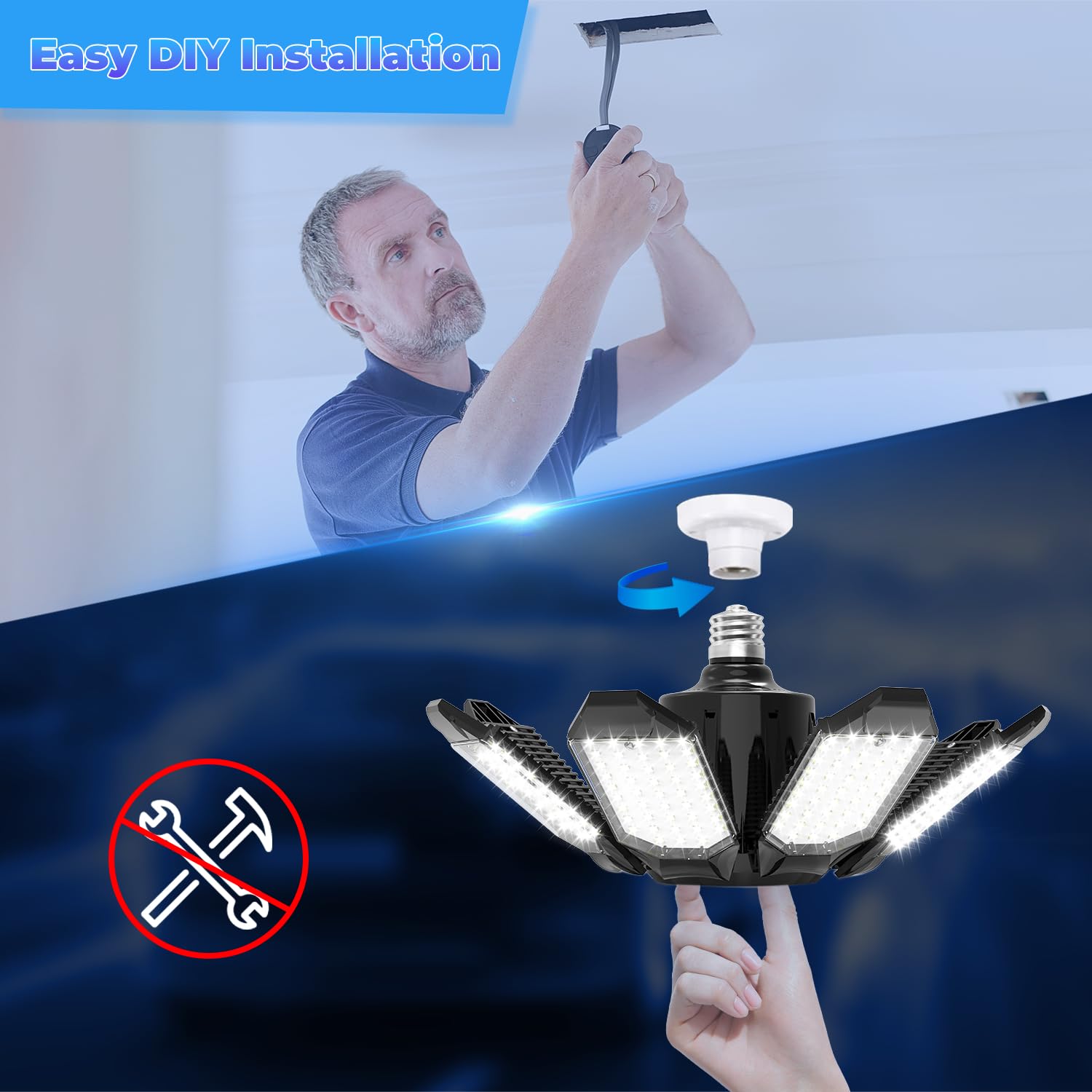 POLARPRA aluminum heat sink keeps fixture cool during use.