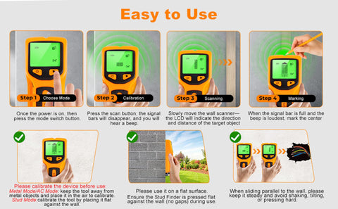 POLEDY LCD display shows real-time readings and audio cues.