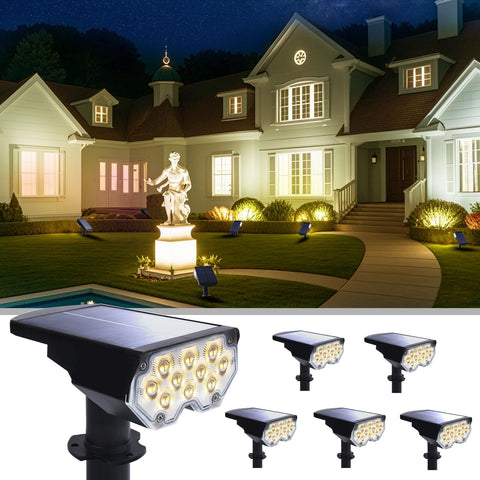 POLIGHTY solar spotlight lights the path with warm, inviting glow for safer night traversal