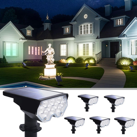 POLIGHTY solar spotlights 6-pack close-up lens enhances beam focus for brighter outdoor lighting.