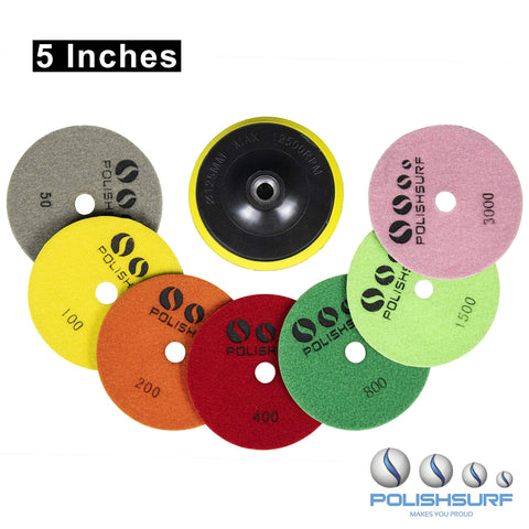 POLISHSURF 5in concrete polishing pads revive dull concrete surfaces