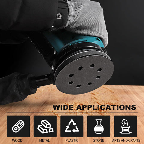 POLIWELL 5-inch interface pads with 8 holes for even contact and edge protection
