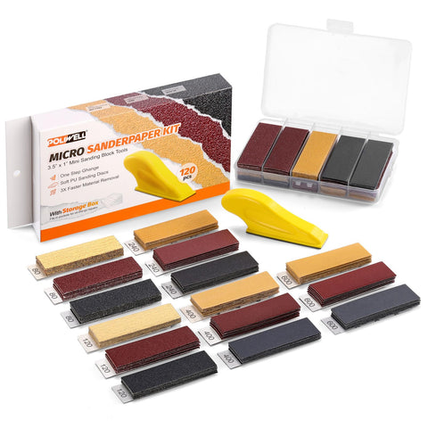 POLIWELL storage box with micro detail sander kit for organized projects