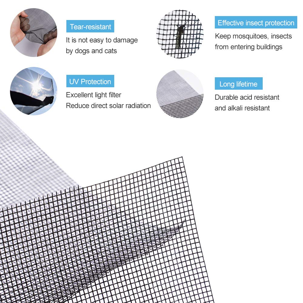 Pololo screen roll cut to fit for easy window installation.