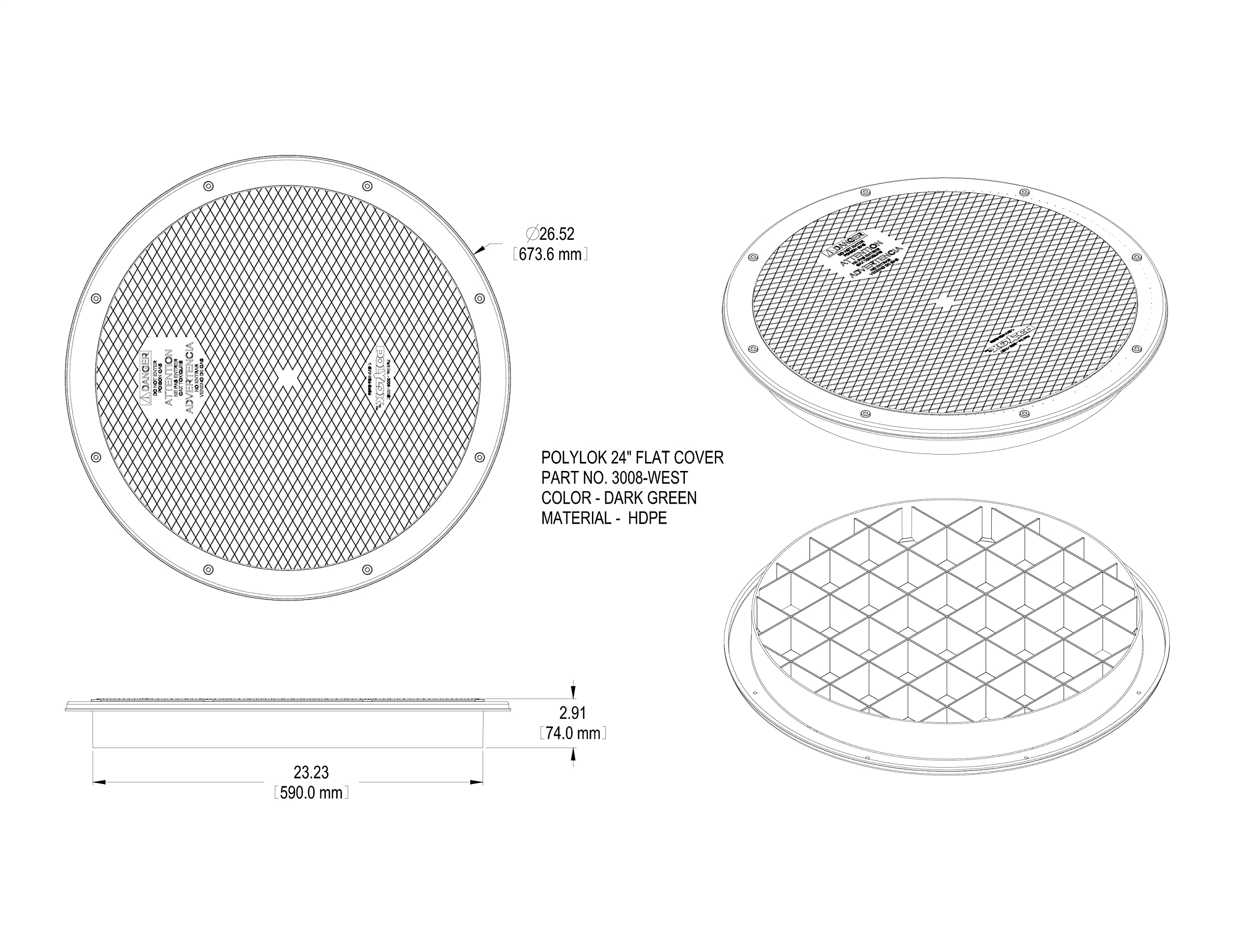 Polylok flat cover demonstrates skid-resistant surface for safe footing around piping