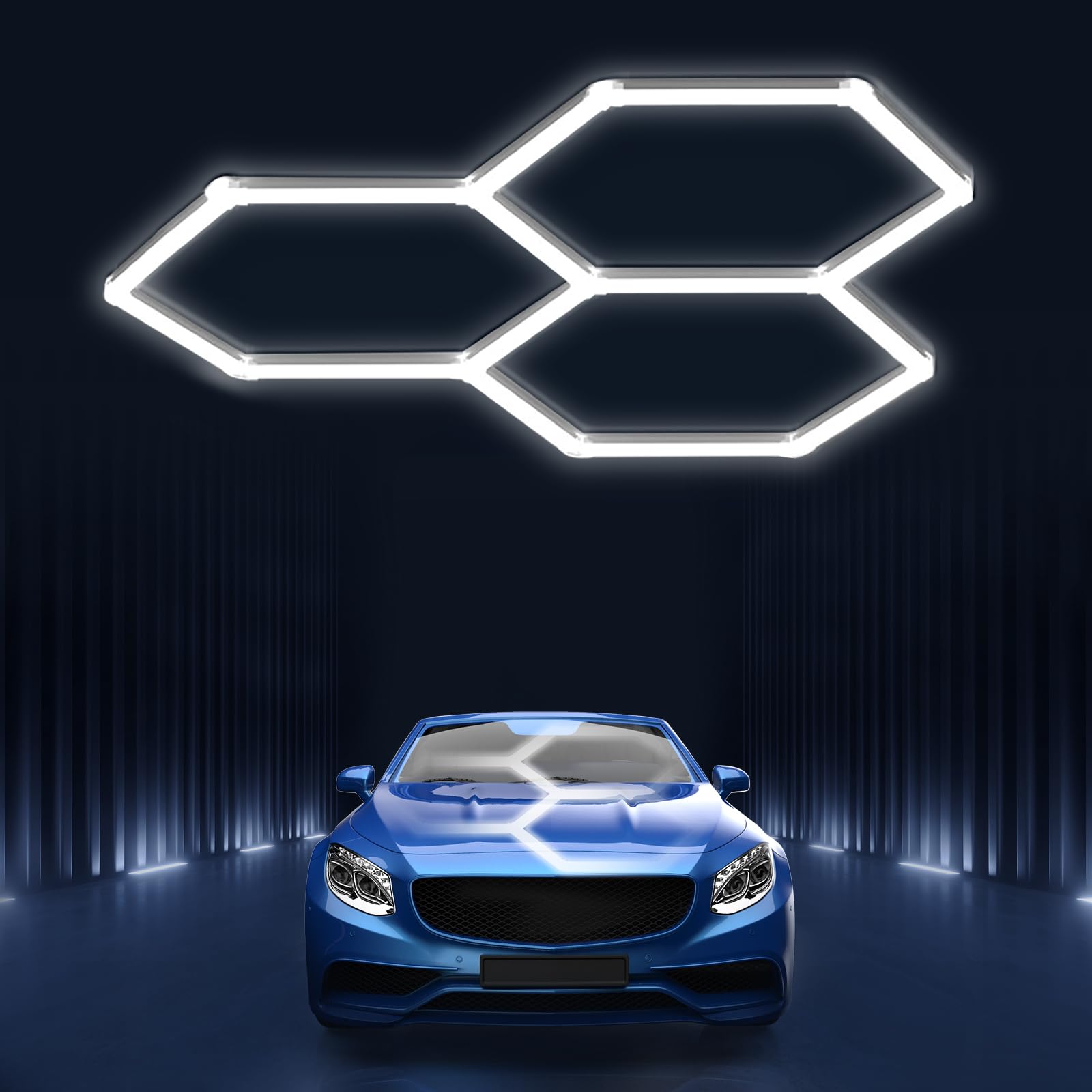 Pomelotree hexagon LED lights installation shows easy setup for brighter areas