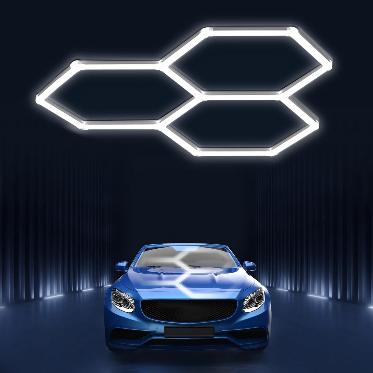 Pomelotree hexagon LED lights installation shows easy setup for brighter areas
