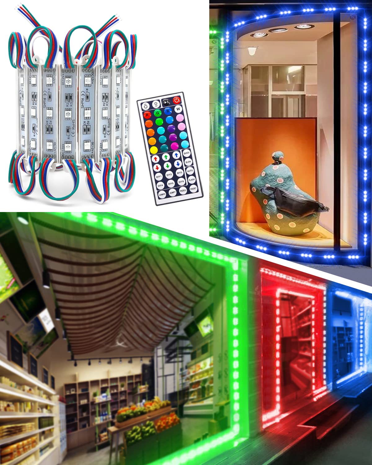 Pomelotree LED storefront lights brighten signage for clearer storefront visibility.