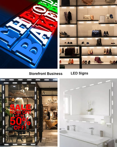 Pomelotree LED window lights install easily with adhesive backing.