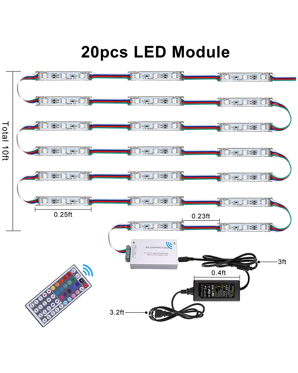 Pomelotree storefront LED strip ideal for signs and landscapes.