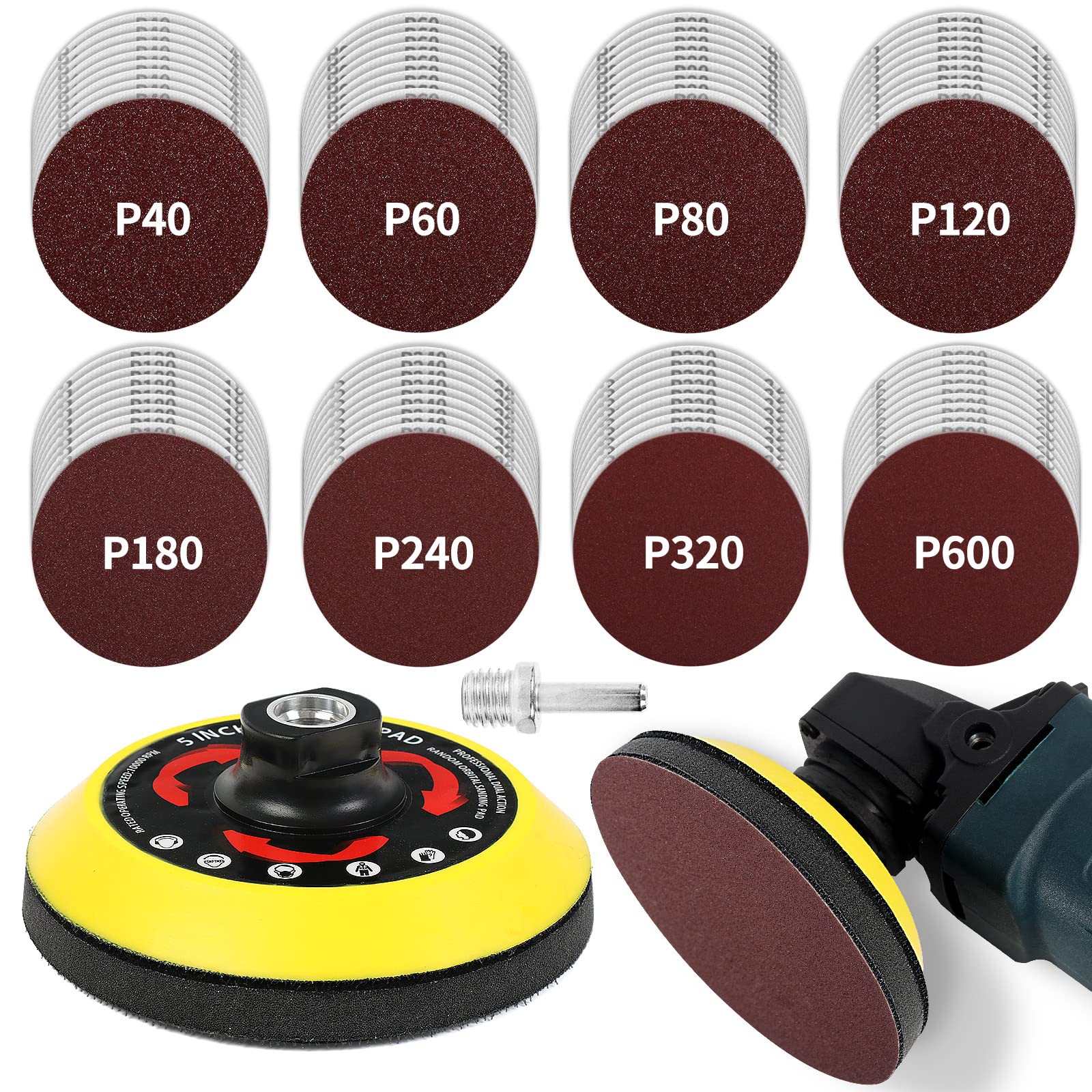 Pomsare 5inch backing pad for steady sanding on wood and metal